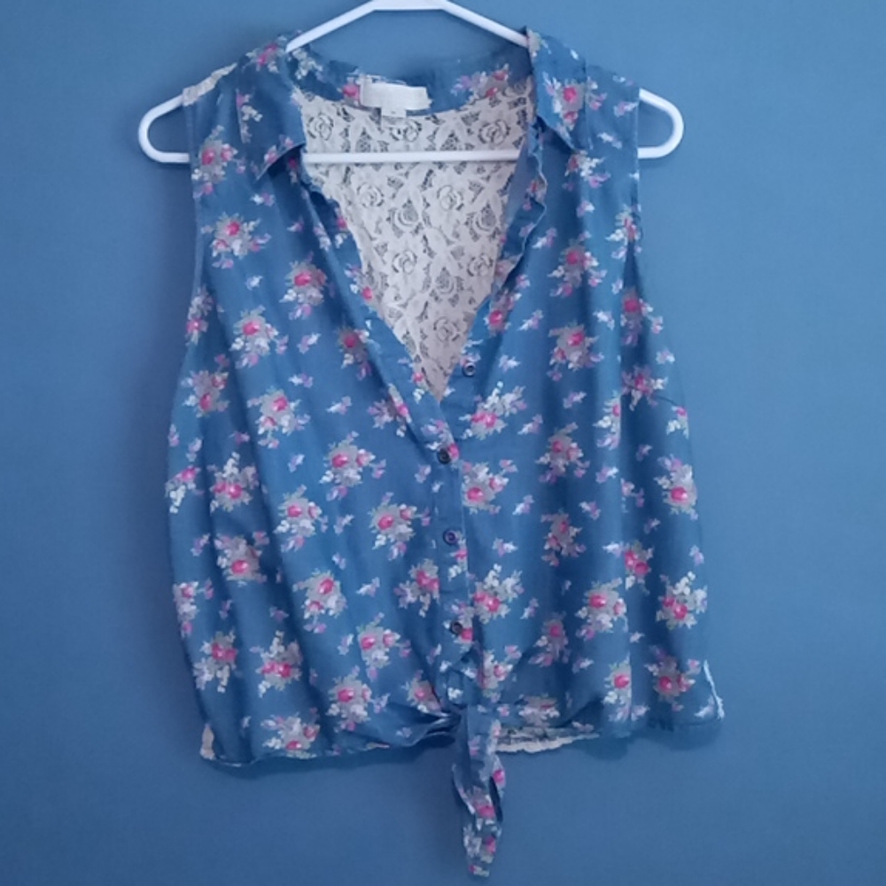 Floral with Lace Top